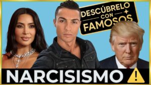 Imagen sobre el narcisismo en redes sociales con varias celebridades.