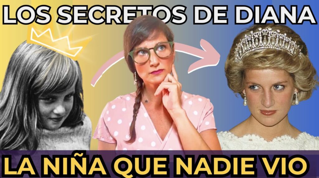 Imagen de Diana Spencer y una mujer pensativa con gafas